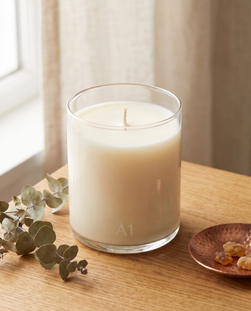 Amber & Teak Soy Candle — 12 oz