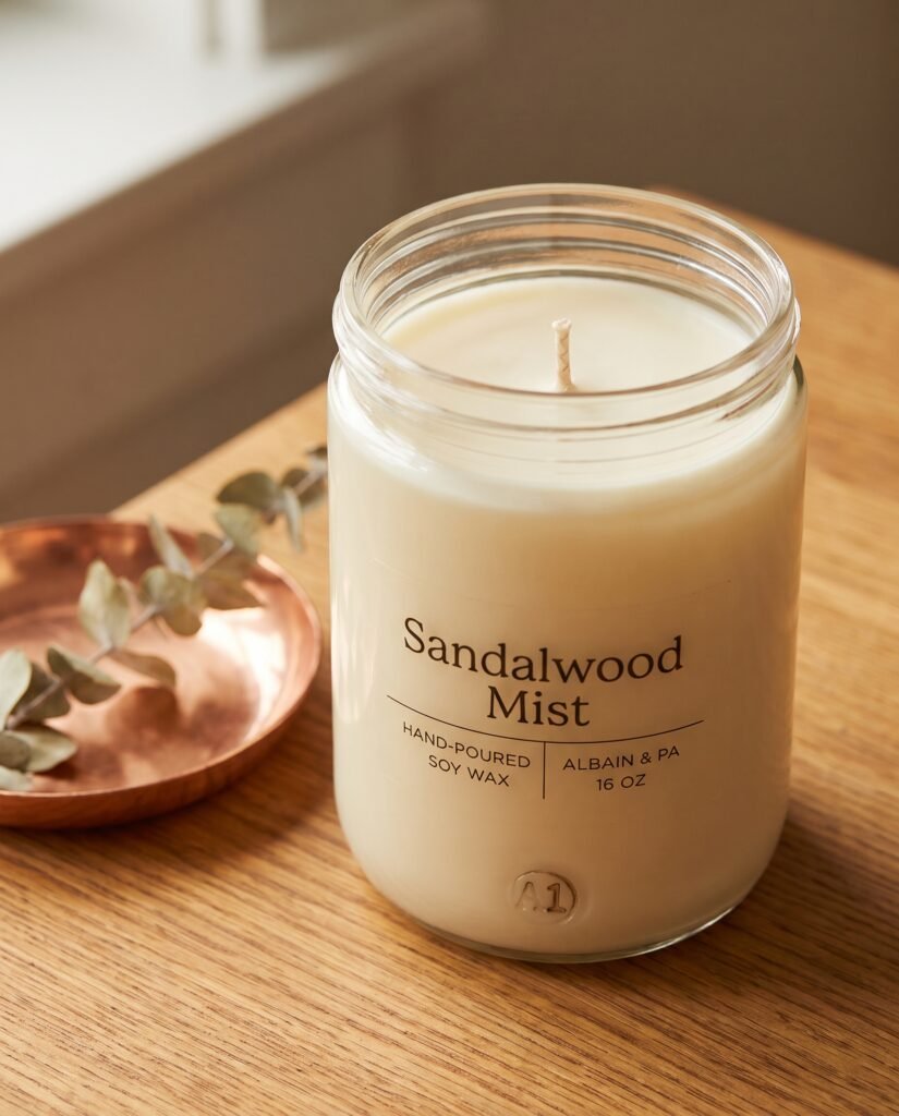 Sandalwood Mist Soy Candle — 16 oz